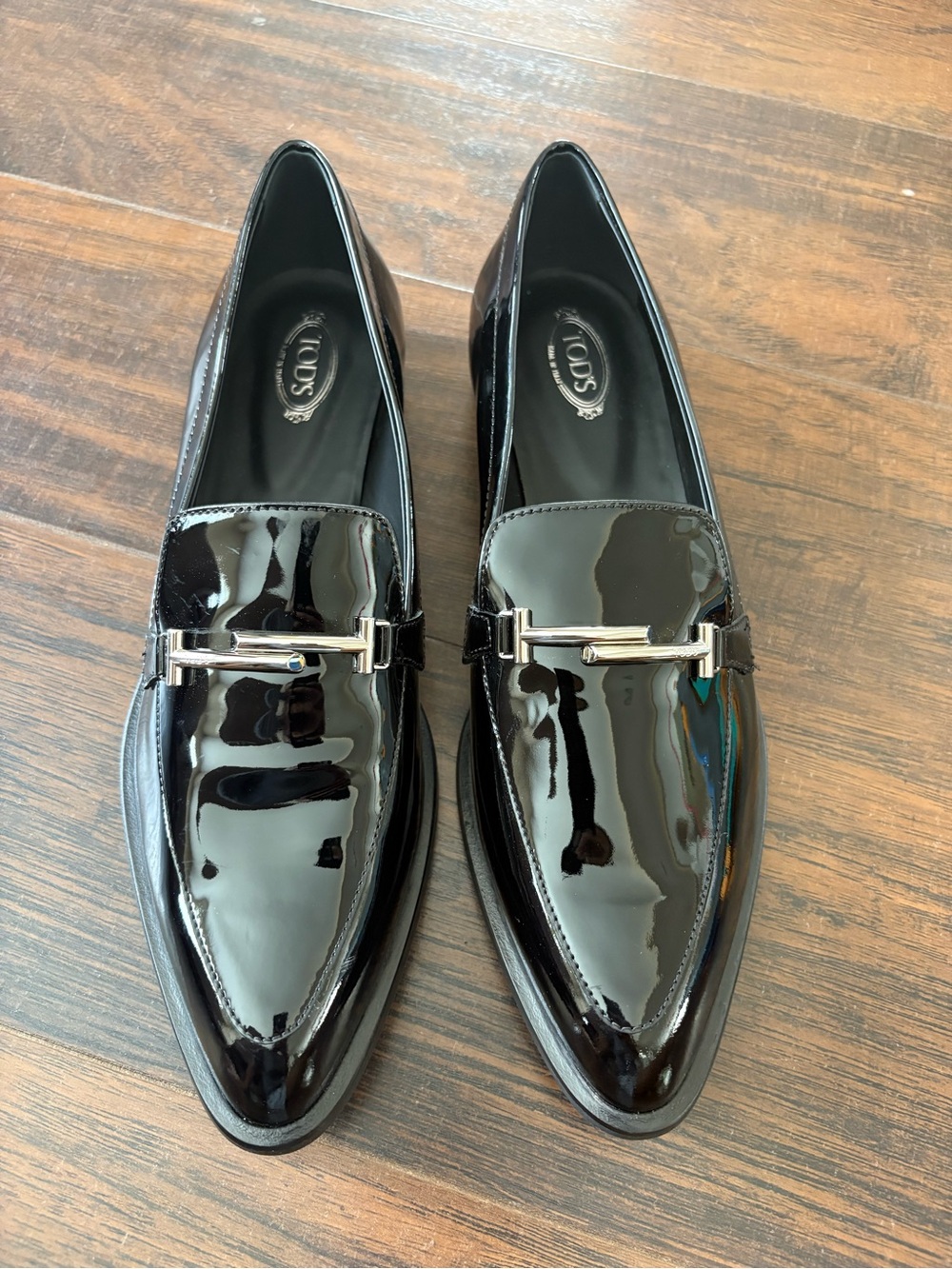Tod’s Black Leather Loafers size 42, US 12